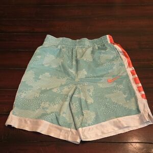 Nike Kids' Teal and Coral Shorts